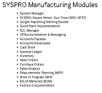 Manufacturing Modules